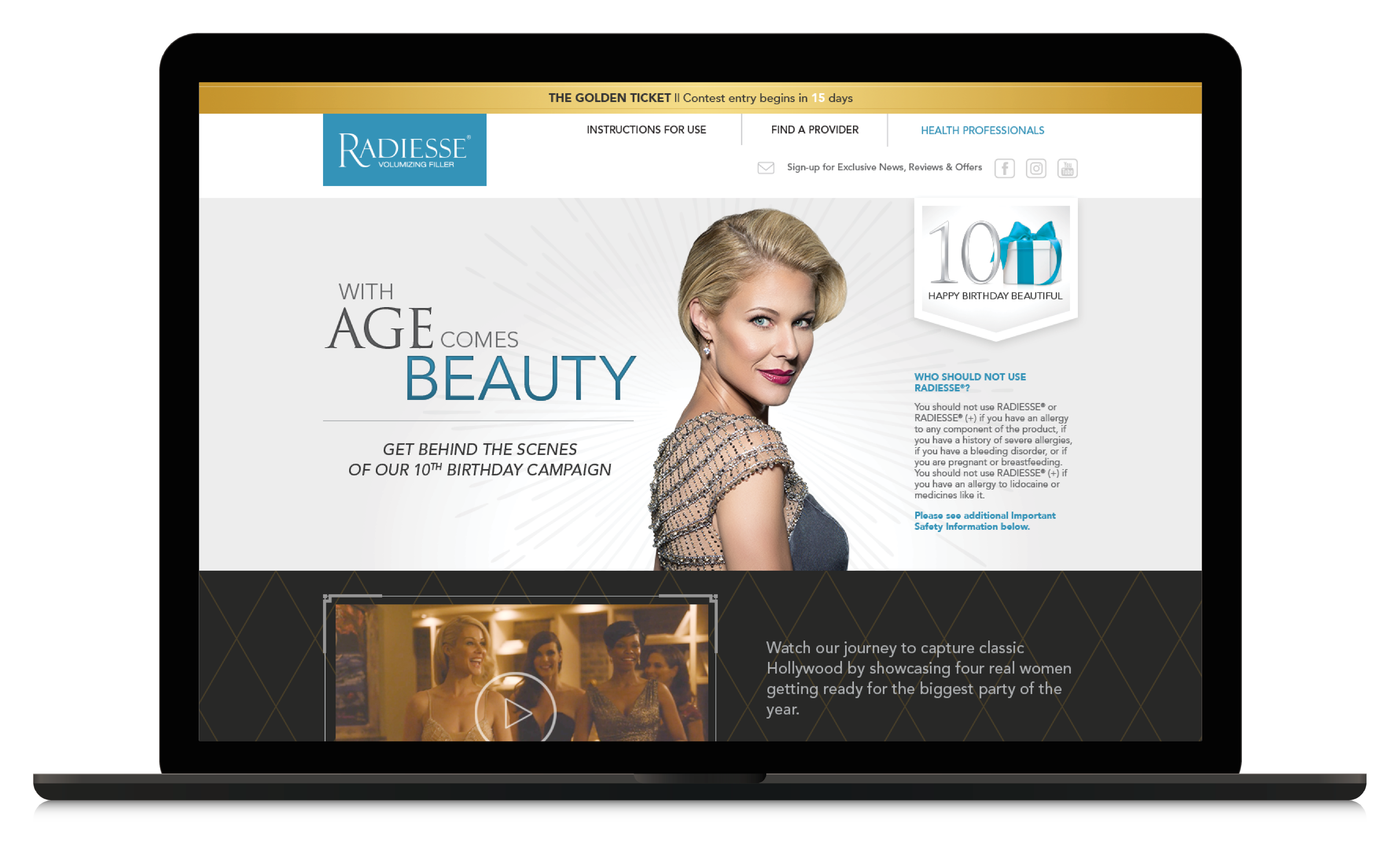 With Age Comes Beauty website mock-up